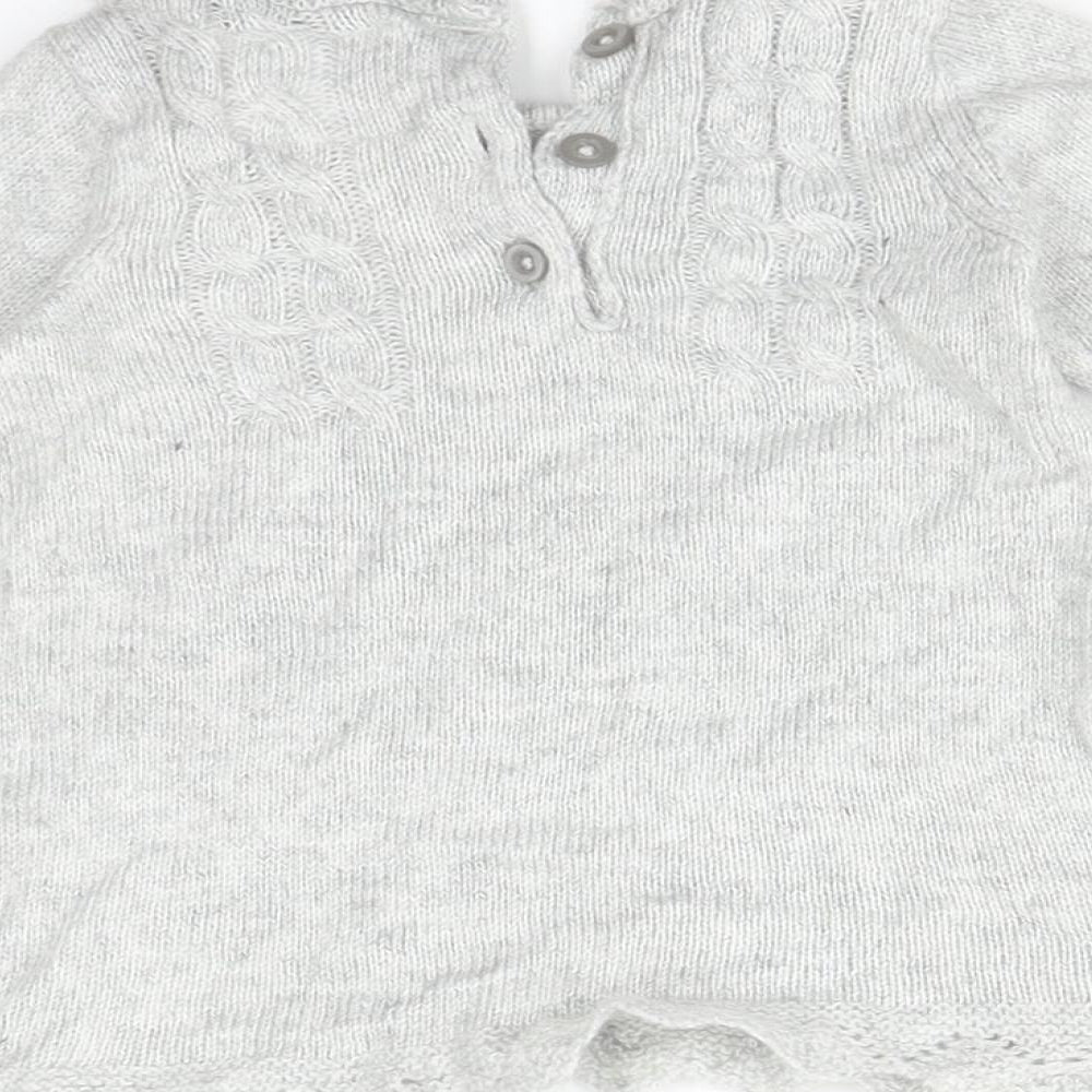 F&F Girls Grey   Basic T-Shirt Size 3-6 Months