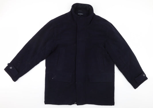 EWM Womens Blue   Overcoat Coat Size L