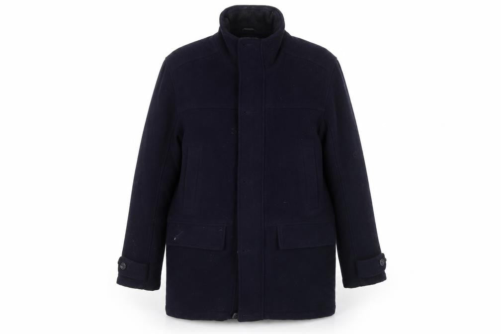 EWM Womens Blue   Overcoat Coat Size L