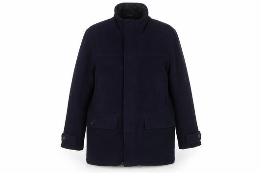 EWM Womens Blue   Overcoat Coat Size L