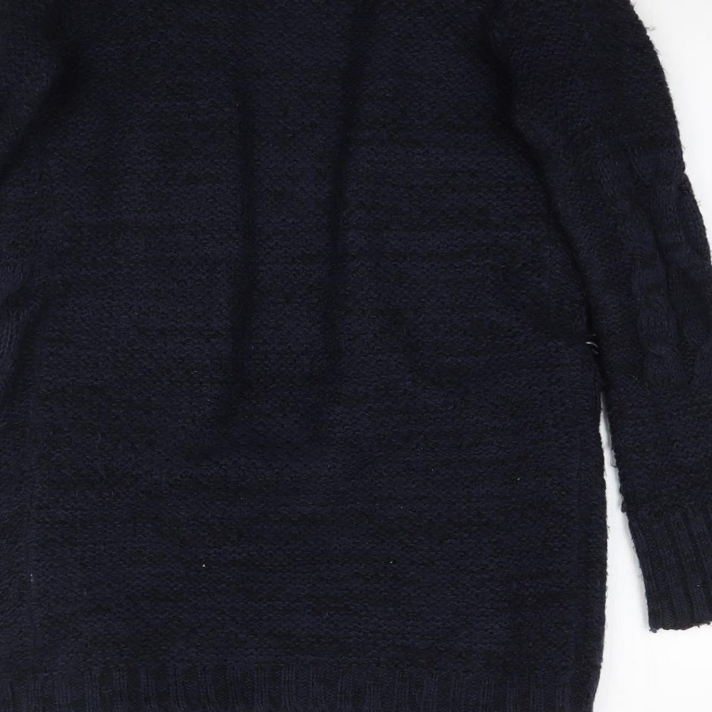 Cotton Traders Womens Blue  Knit Cardigan Jumper Size 8  - Waterfall