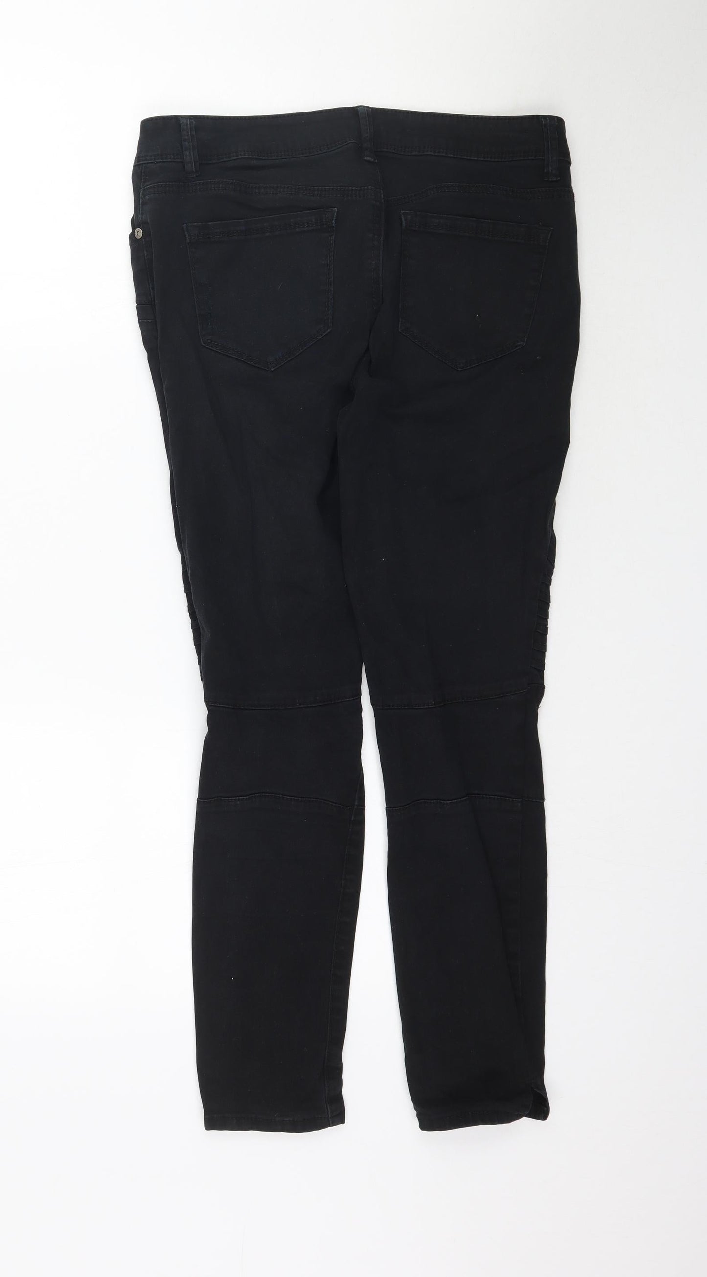 Preworn Womens Black  Denim Skinny Jeans Size 6 L27 in