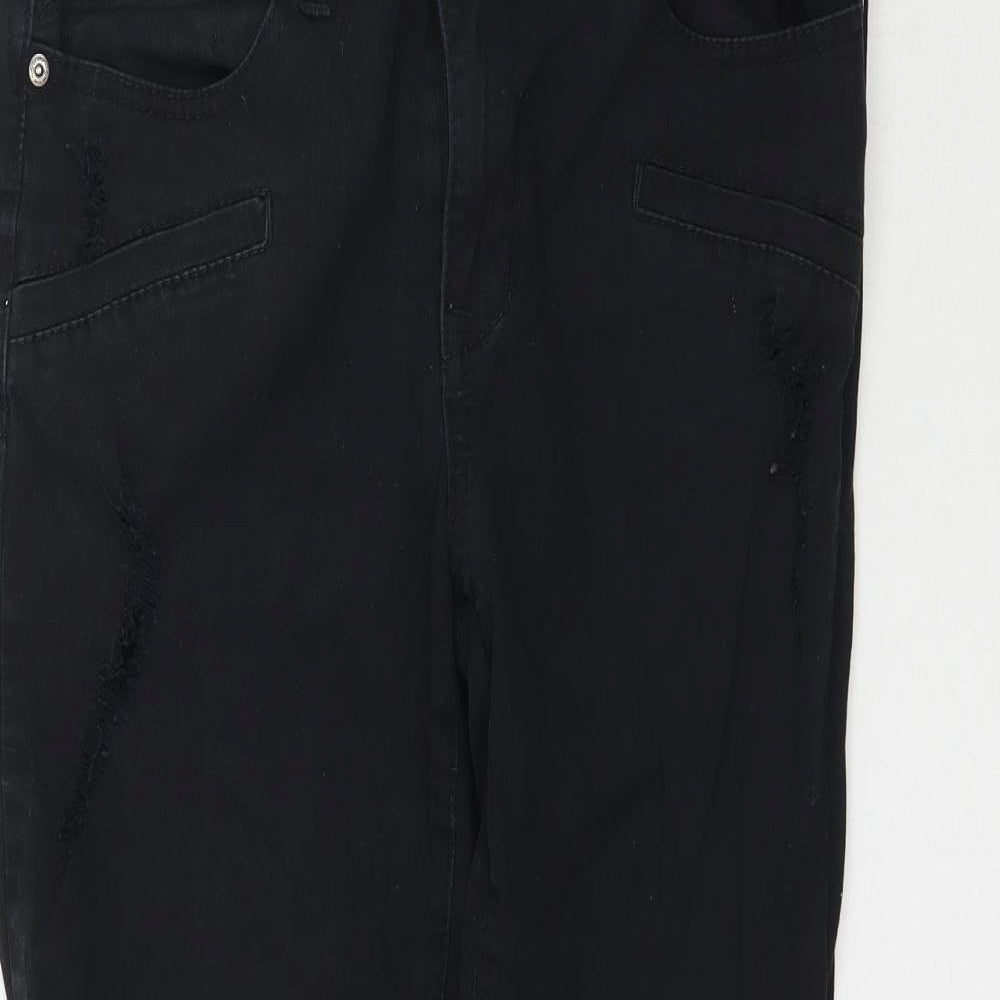 Preworn Womens Black  Denim Skinny Jeans Size 6 L27 in