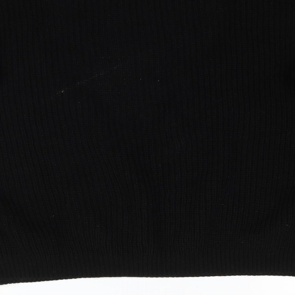 Boohoo Womens Black  Knit Pullover Jumper Size 20