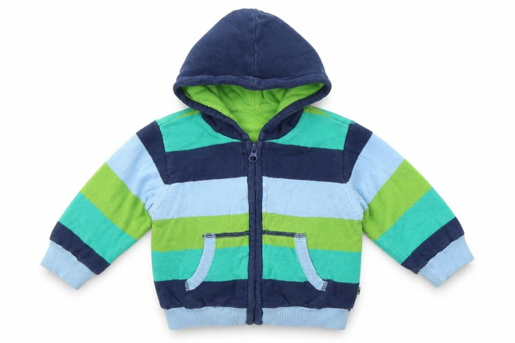 Blue Zoo Baby Blue Striped  Basic Jacket Jacket Size 9-12 Months