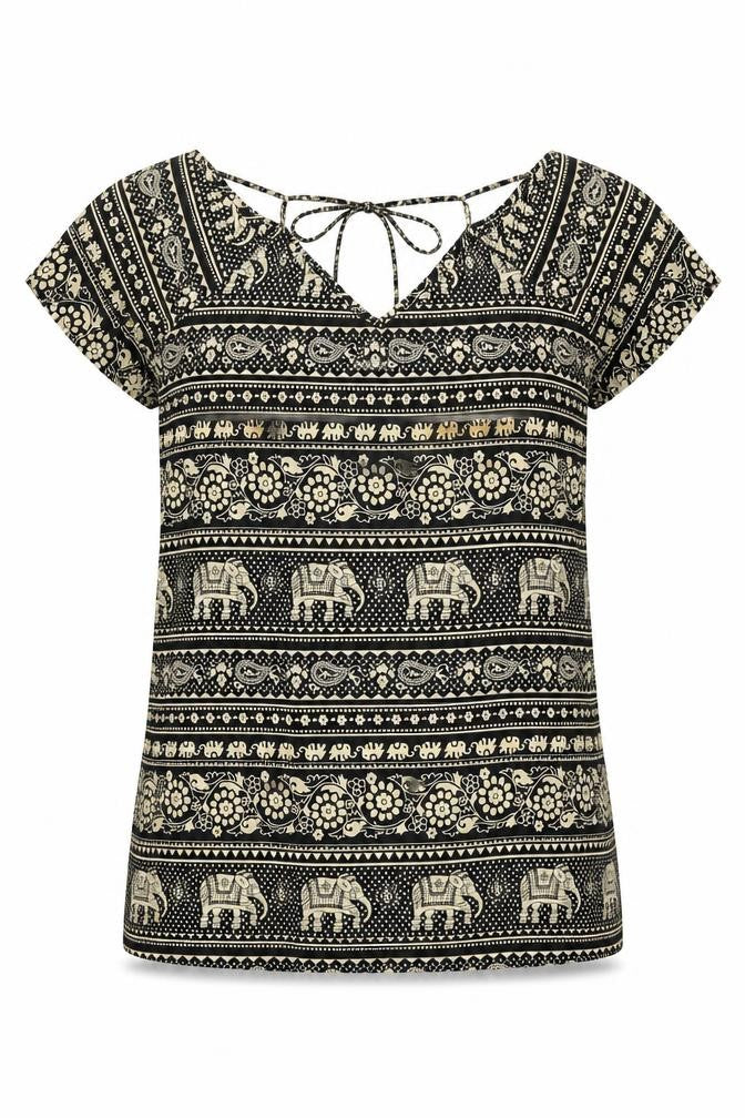 Boohoo Womens Multicoloured Paisley  Basic Blouse Size 10