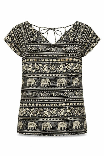 Boohoo Womens Multicoloured Paisley  Basic Blouse Size 10