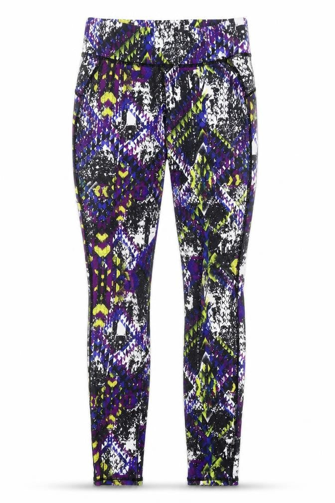 New Look Womens Multicoloured Argyle/Diamond  Compression Leggings Size XS L28 in