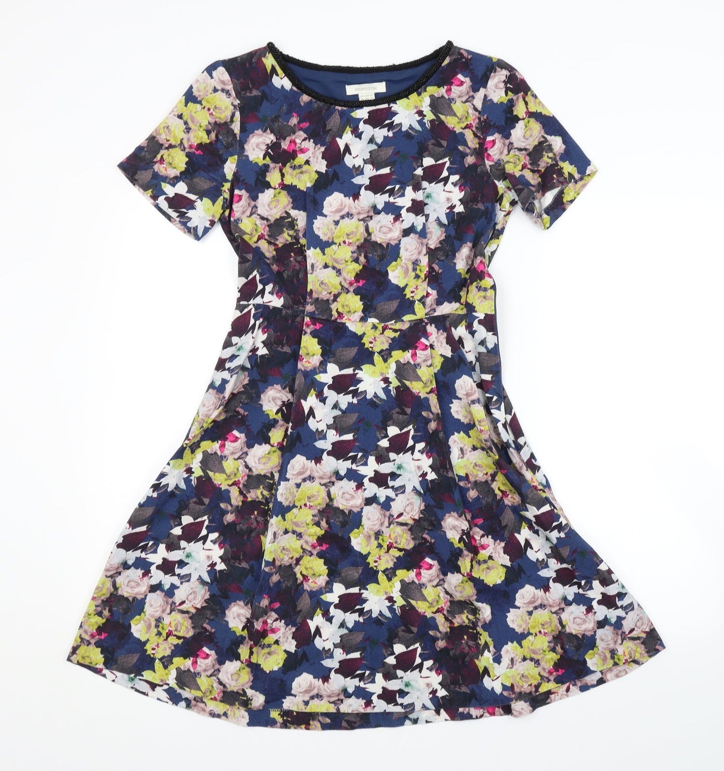 Monsoon Womens Multicoloured Floral  A-Line  Size 8