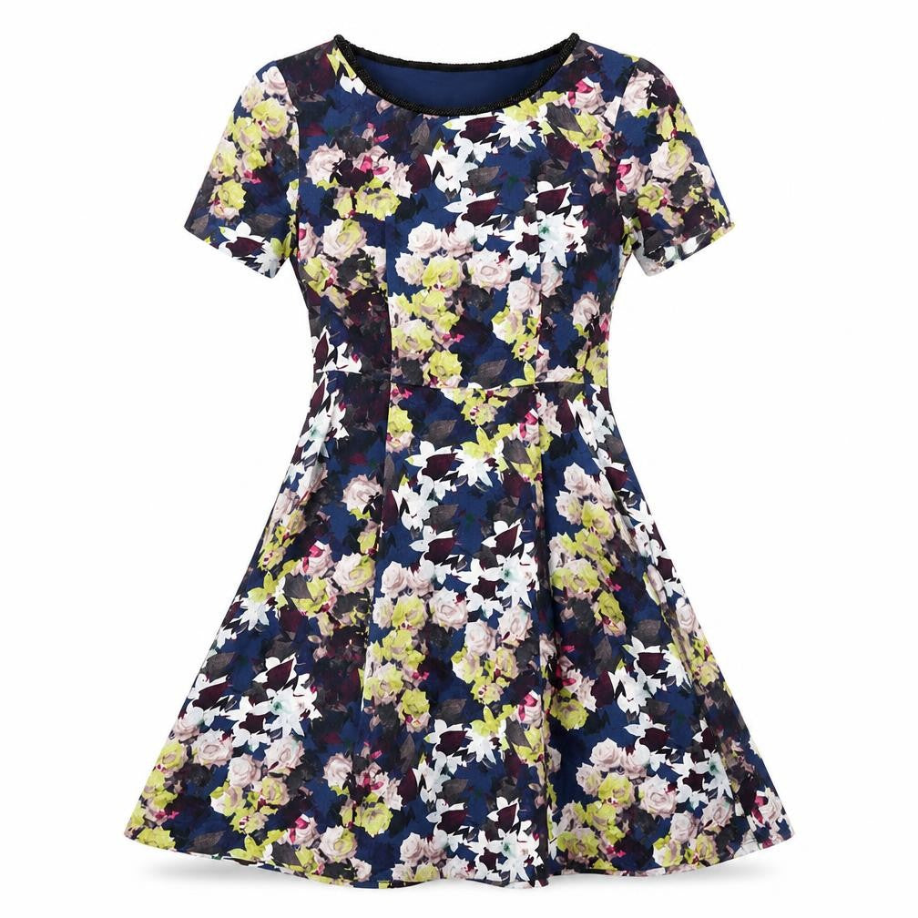 Monsoon Womens Multicoloured Floral  A-Line  Size 8