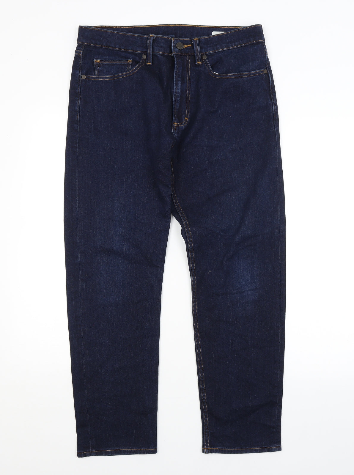 Marks & Spencer Womens Blue   Tapered Jeans Size 32 in L29 in