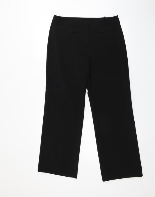 Mia Moda Womens Black   Trousers  Size 12 L29 in