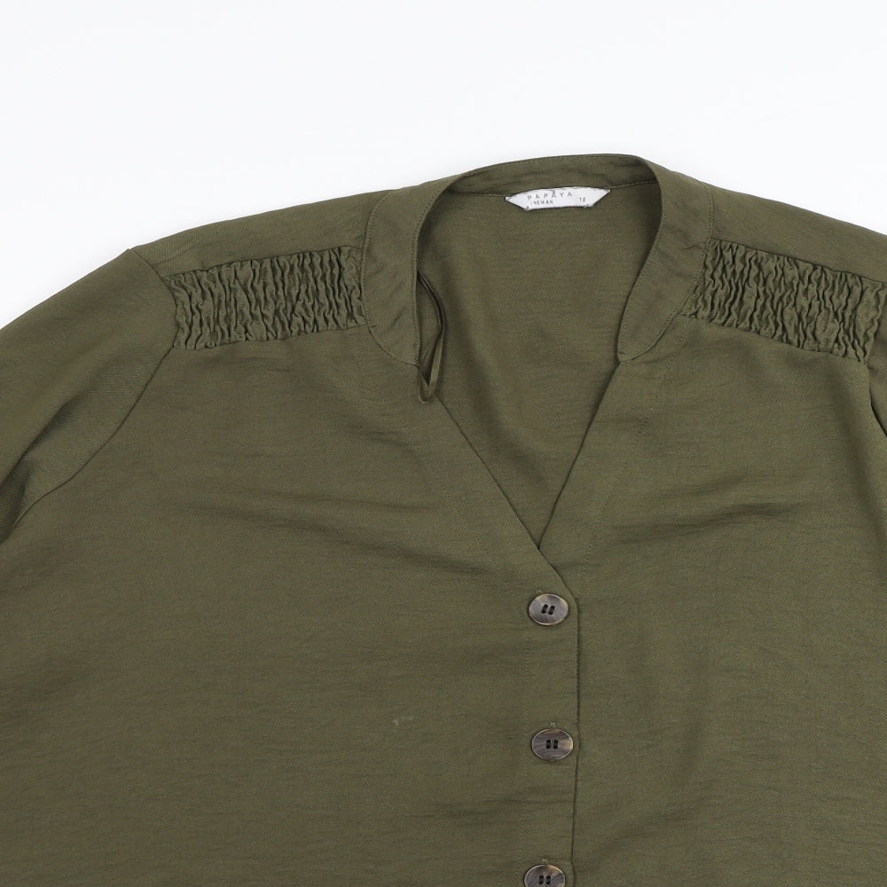 Matalan Womens Green   Basic Button-Up Size 16