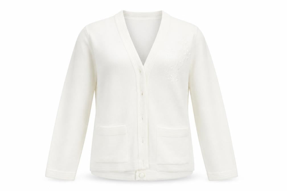 Care Womens White   Cardigan Jumper Size S