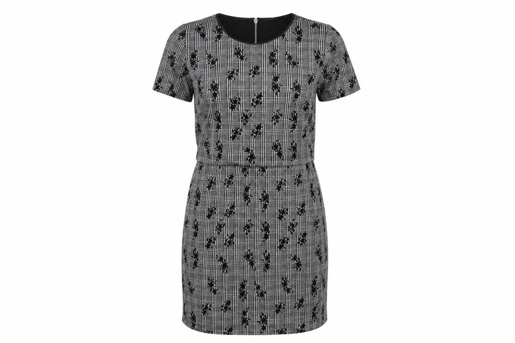 Oasis Womens Grey Floral  Bodycon  Size L