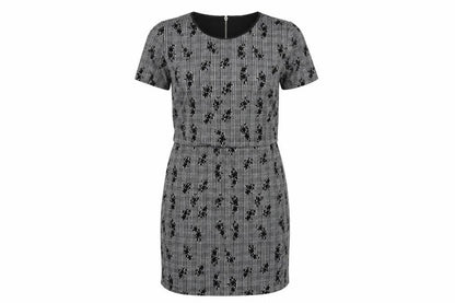 Oasis Womens Grey Floral  Bodycon  Size L