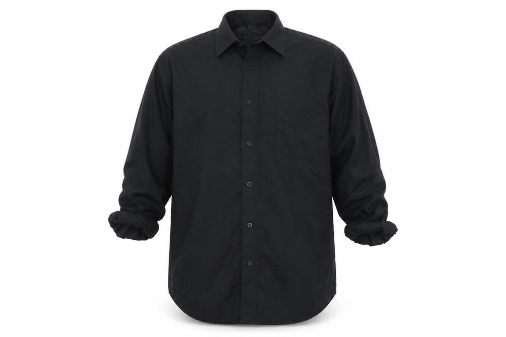 Peter England Mens Black    Button-Up Size 15.5