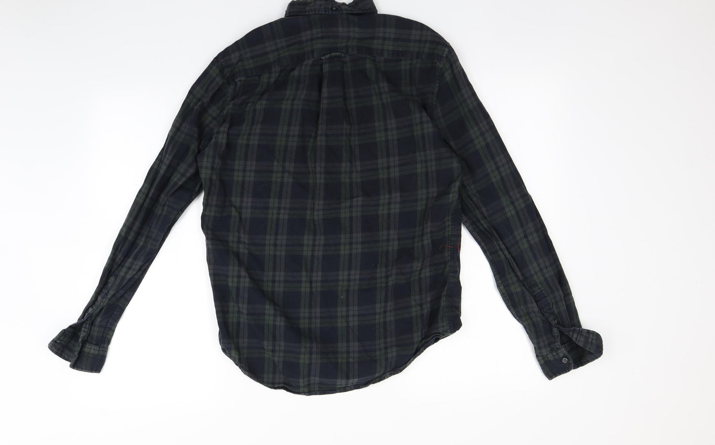 N ext Mens Green Check   Button-Up Size S