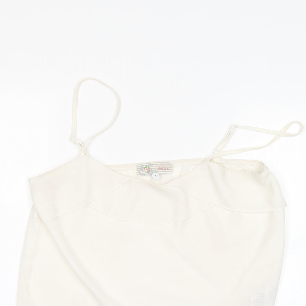 Cameo Rose Womens White   Basic T-Shirt Size 12