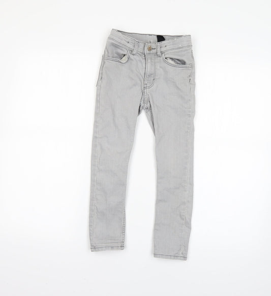 H&M Girls Grey   Straight Jeans Size 5-6 Years