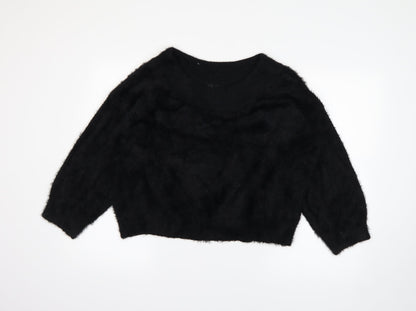 Preloved New Look Womens Black   Pullover Jumper Size L - Front