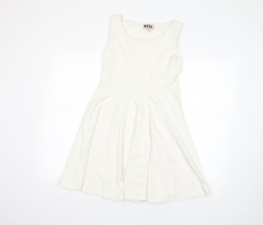 CAT Womens White   A-Line  Size 12