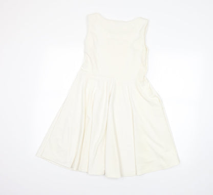 CAT Womens White   A-Line  Size 12
