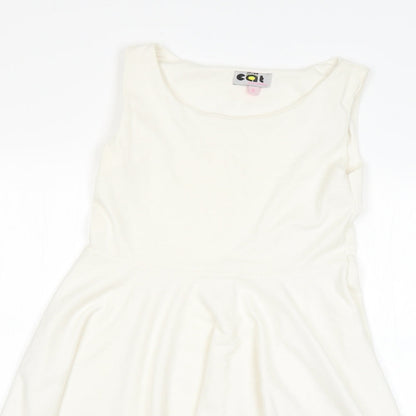 CAT Womens White   A-Line  Size 12