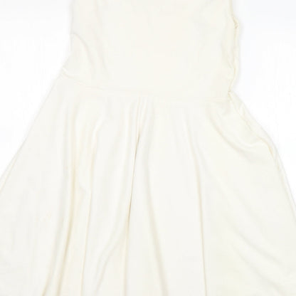 CAT Womens White   A-Line  Size 12