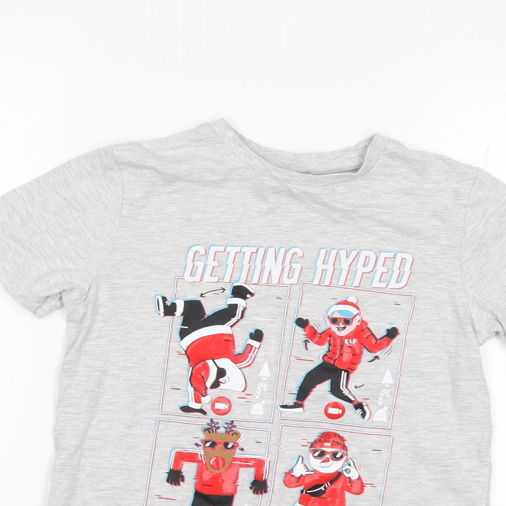 George Boys Grey   Basic T-Shirt Size 8-9 Years