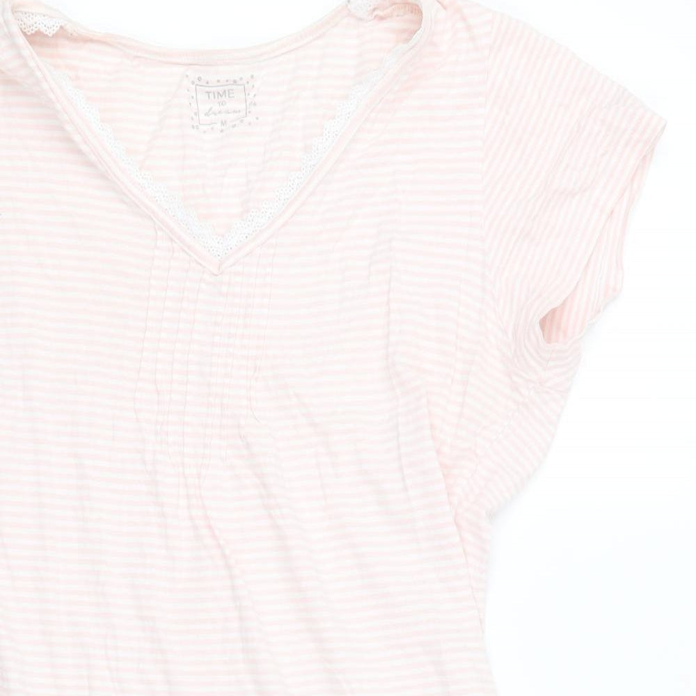 Matalan Womens Pink Striped  Top One Piece Size M