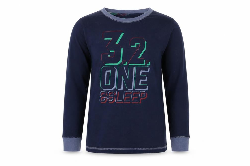 TU Boys Blue Geometric   Pyjama Top Size 10-11 Years