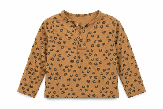 Tu Girls Brown Animal Print  Basic T-Shirt Size 12-18 Months