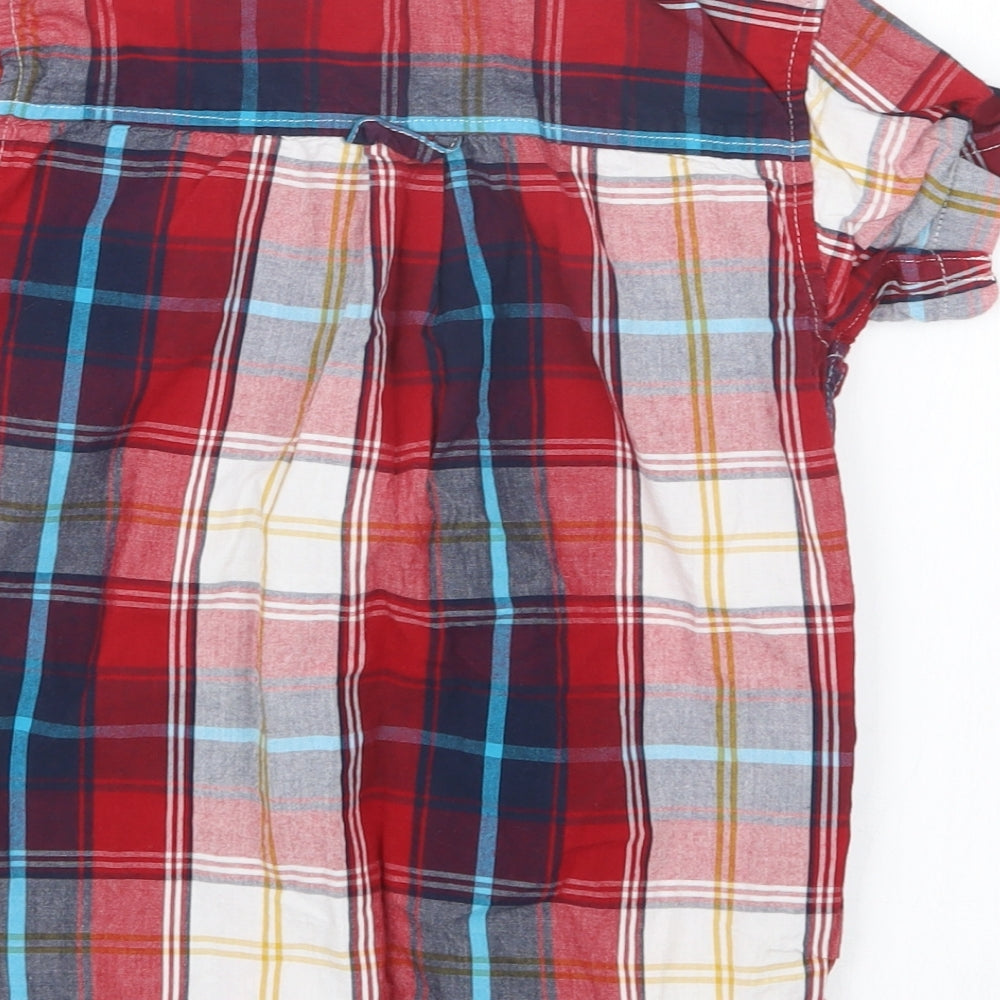 Rebel Boys Red Check  Basic Button-Up Size 3-4 Years