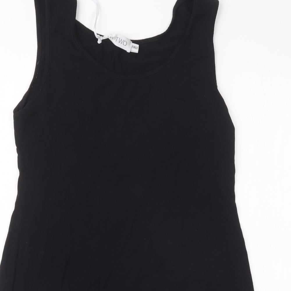 Deux Two Womens Black   Basic Tank One Size