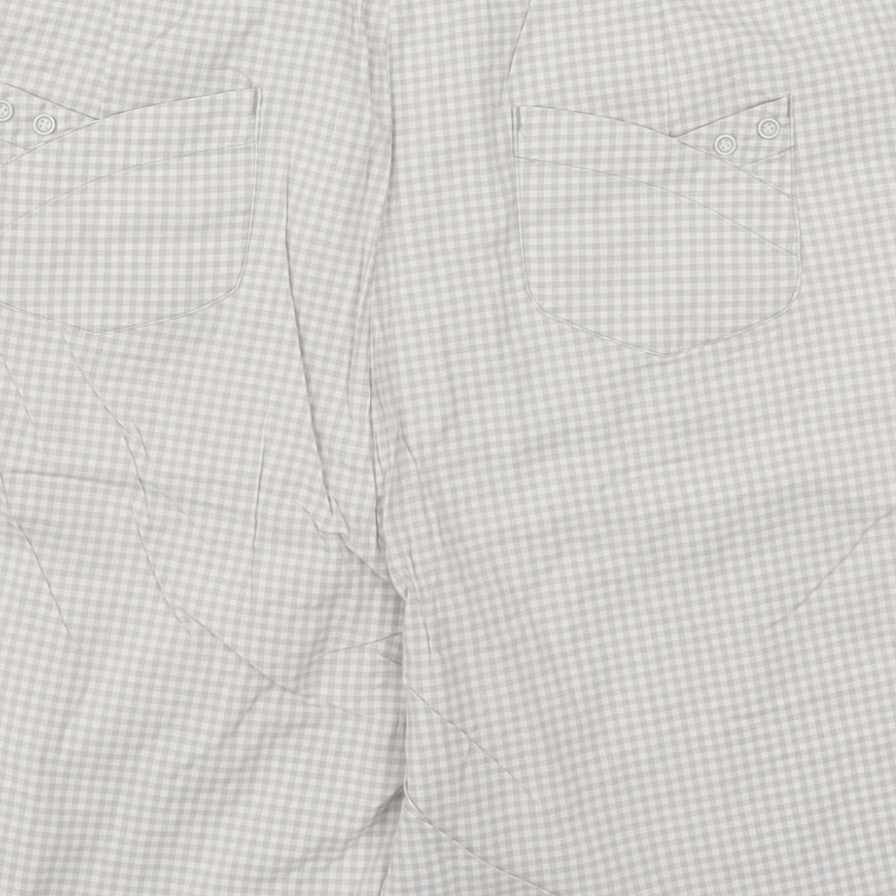 Emreco Womens Grey Check  Bermuda Shorts Size 38