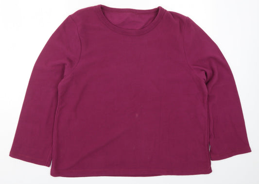 Preworn Womens Pink Solid  Top Pyjama Top Size L