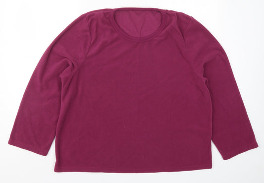 Preworn Womens Pink Solid  Top Pyjama Top Size L