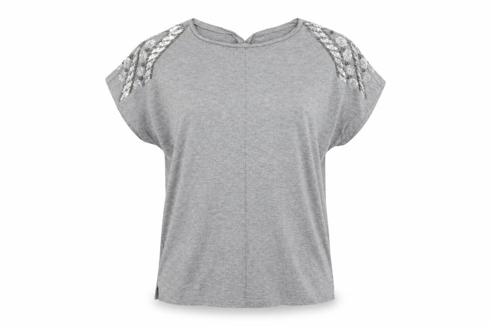Warehouse Womens Grey   Basic T-Shirt Size 6
