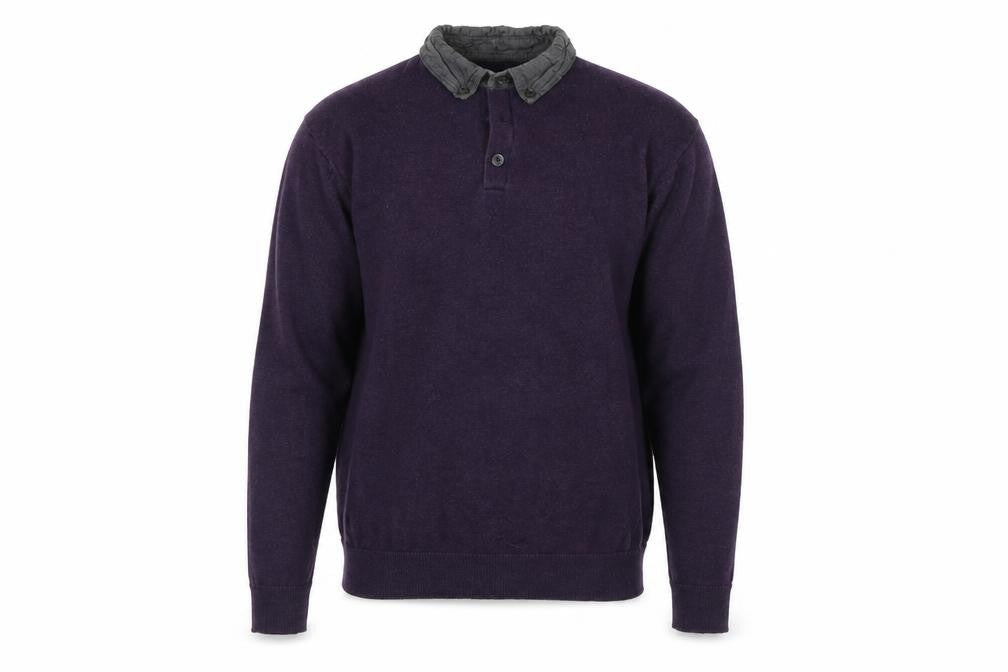 ACW85 Mens Purple  Knit  Polo Size S