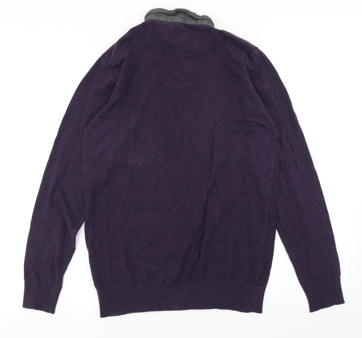 ACW85 Mens Purple  Knit  Polo Size S