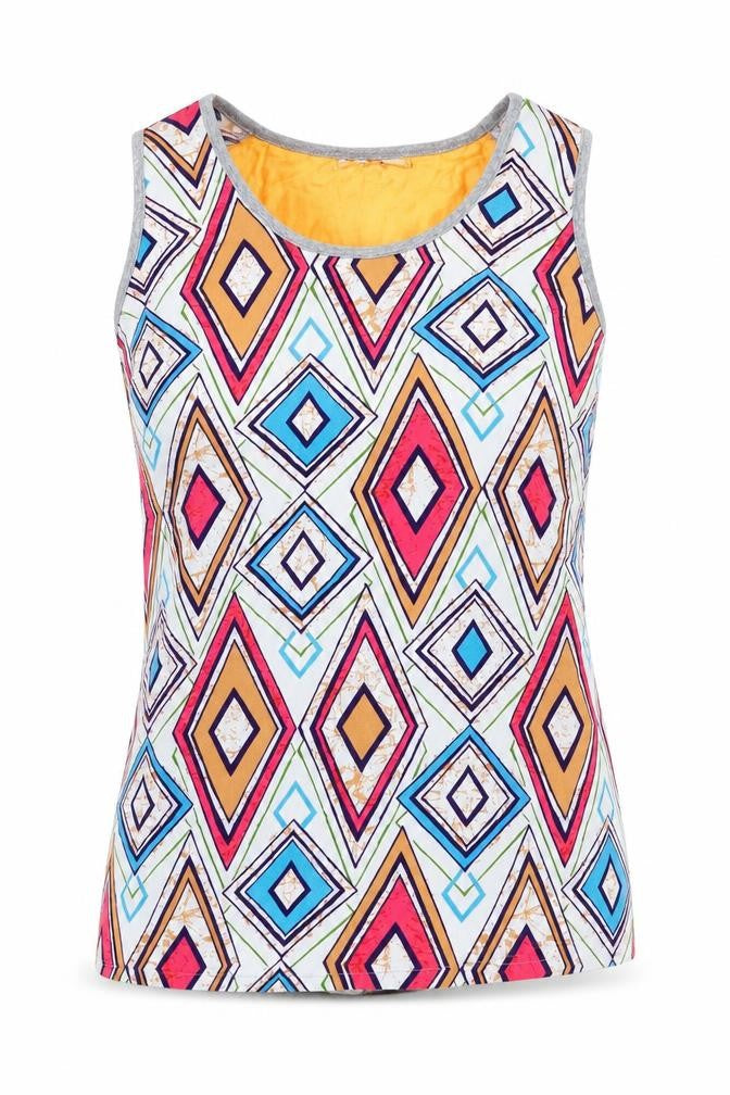 NEXT Womens Pink Geometric  Basic Tank Size 10