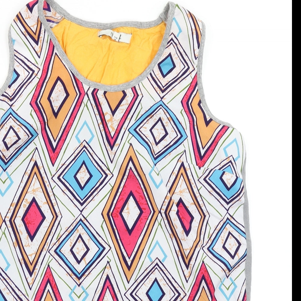NEXT Womens Pink Geometric  Basic Tank Size 10