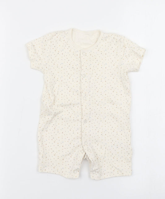 George Girls Beige Spotted  Romper One-Piece Size 9-12 Months