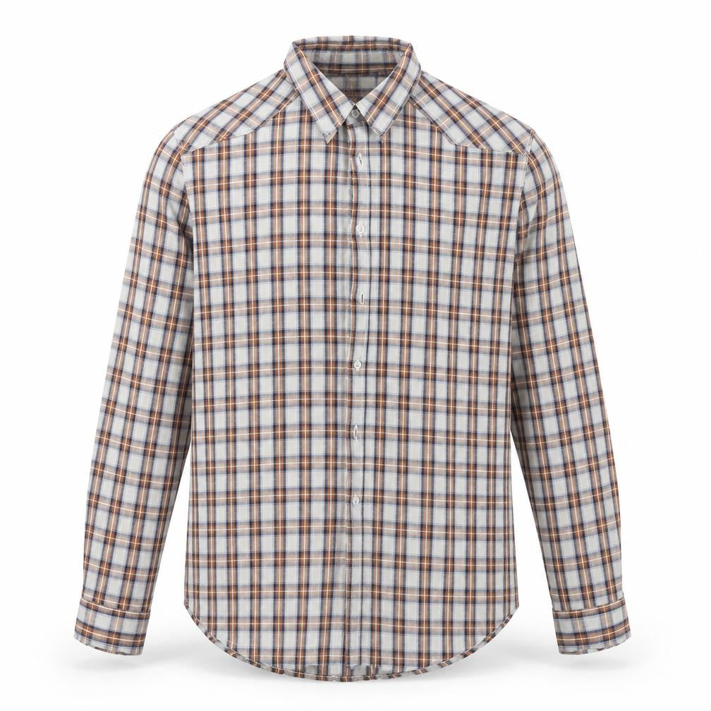 New Look Mens Brown Plaid   Button-Up Size L
