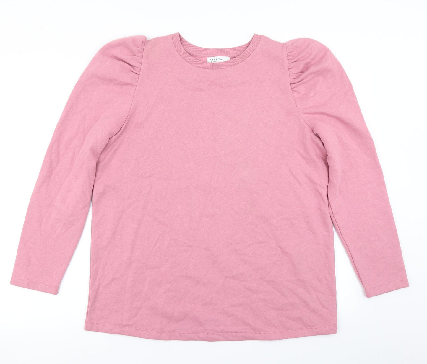 Papaya Womens Pink   Pullover Sweatshirt Size 14
