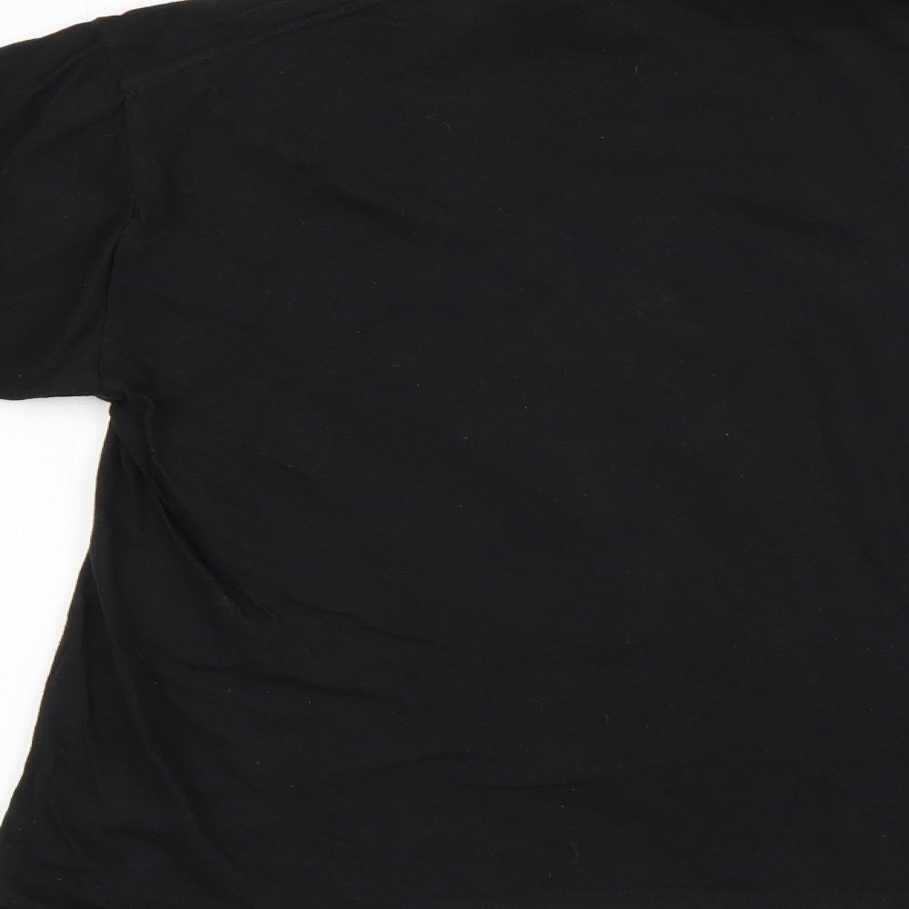 PRETTYLITTLETHING Mens Black    T-Shirt Size L
