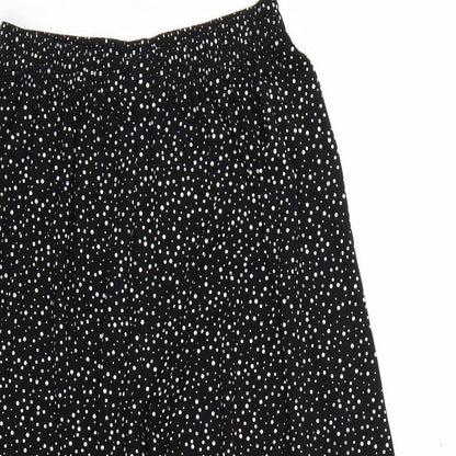 Preworn Womens Black Polka Dot  Trousers  Size S L21 in
