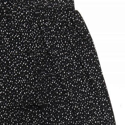 Preworn Womens Black Polka Dot  Trousers  Size S L21 in