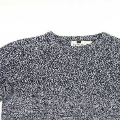 Topman Mens Blue   Pullover Jumper Size M